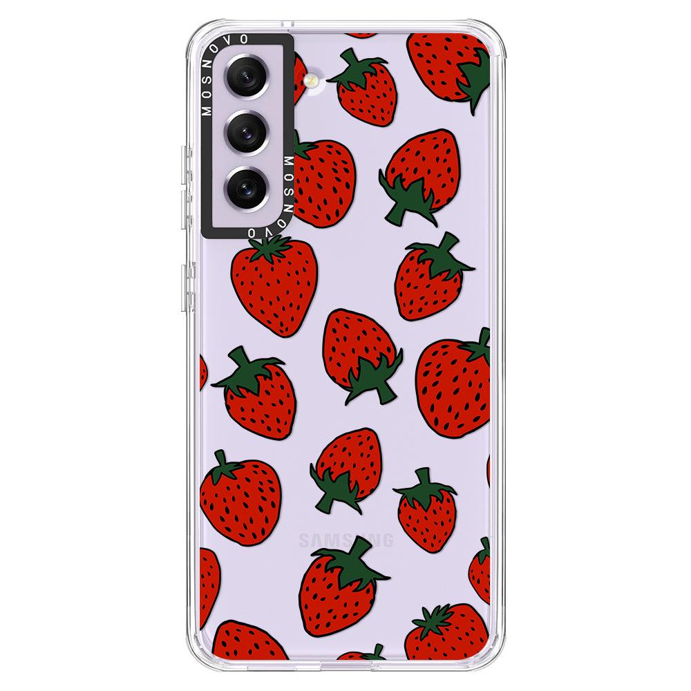 Red Strawberry Phone Case - Samsung Galaxy S21 FE Case