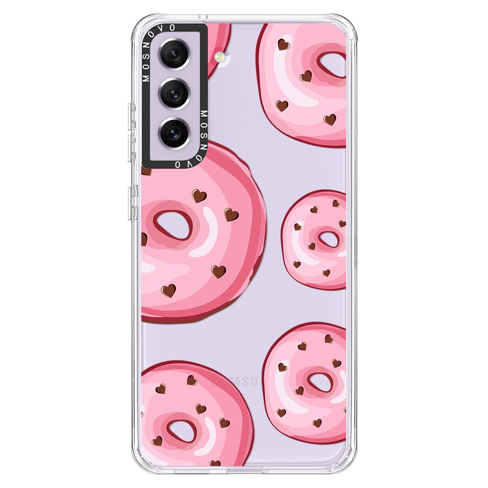 Pink Donuts Phone Case - Samsung Galaxy S21 FE Case