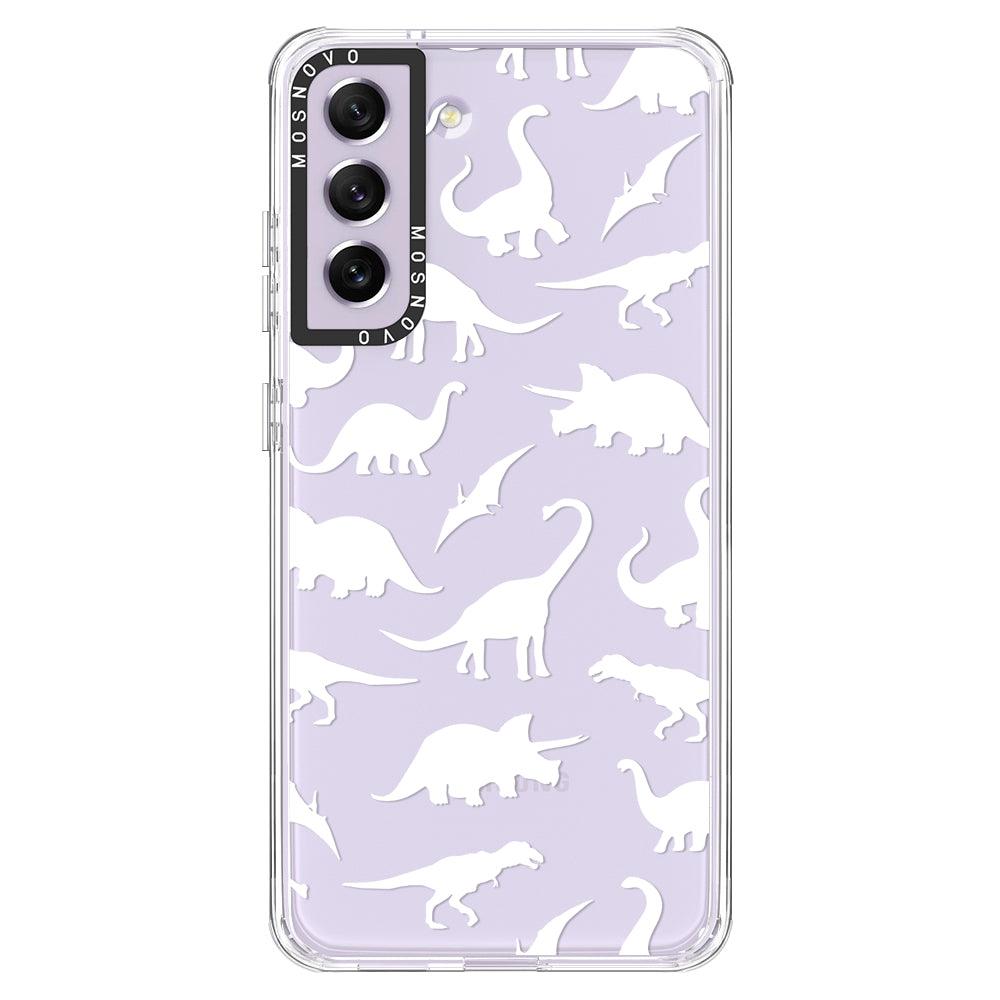 White Dinosaur Phone Case - Samsung Galaxy S21 FE Case