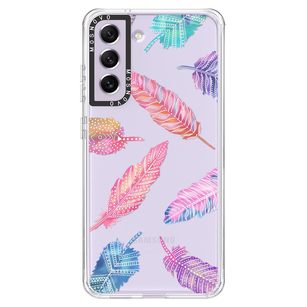 Boho Feather Phone Case - Samsung Galaxy S21 FE Case