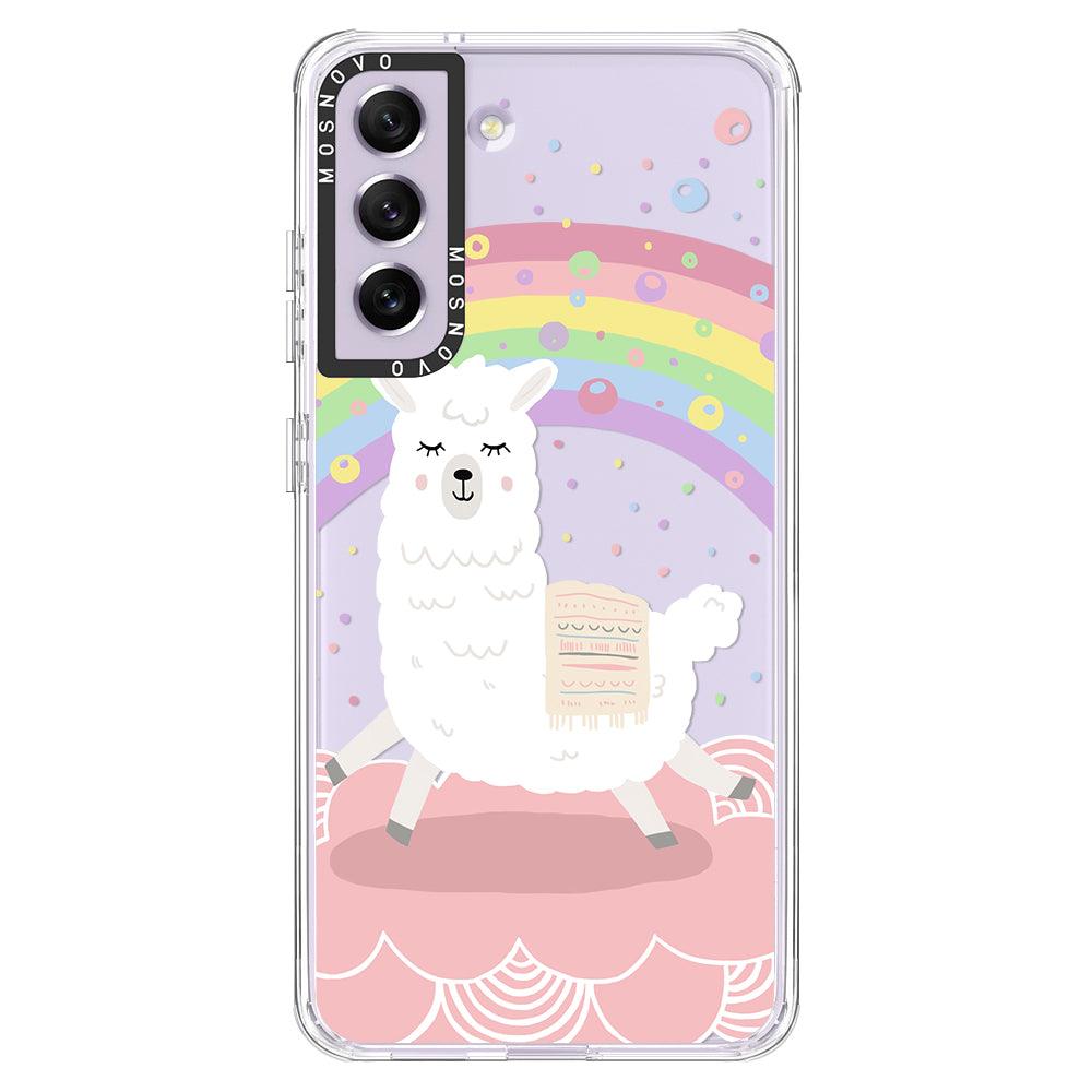 Pastel Rainbow Llama Phone Case - Samsung Galaxy S21 FE Case