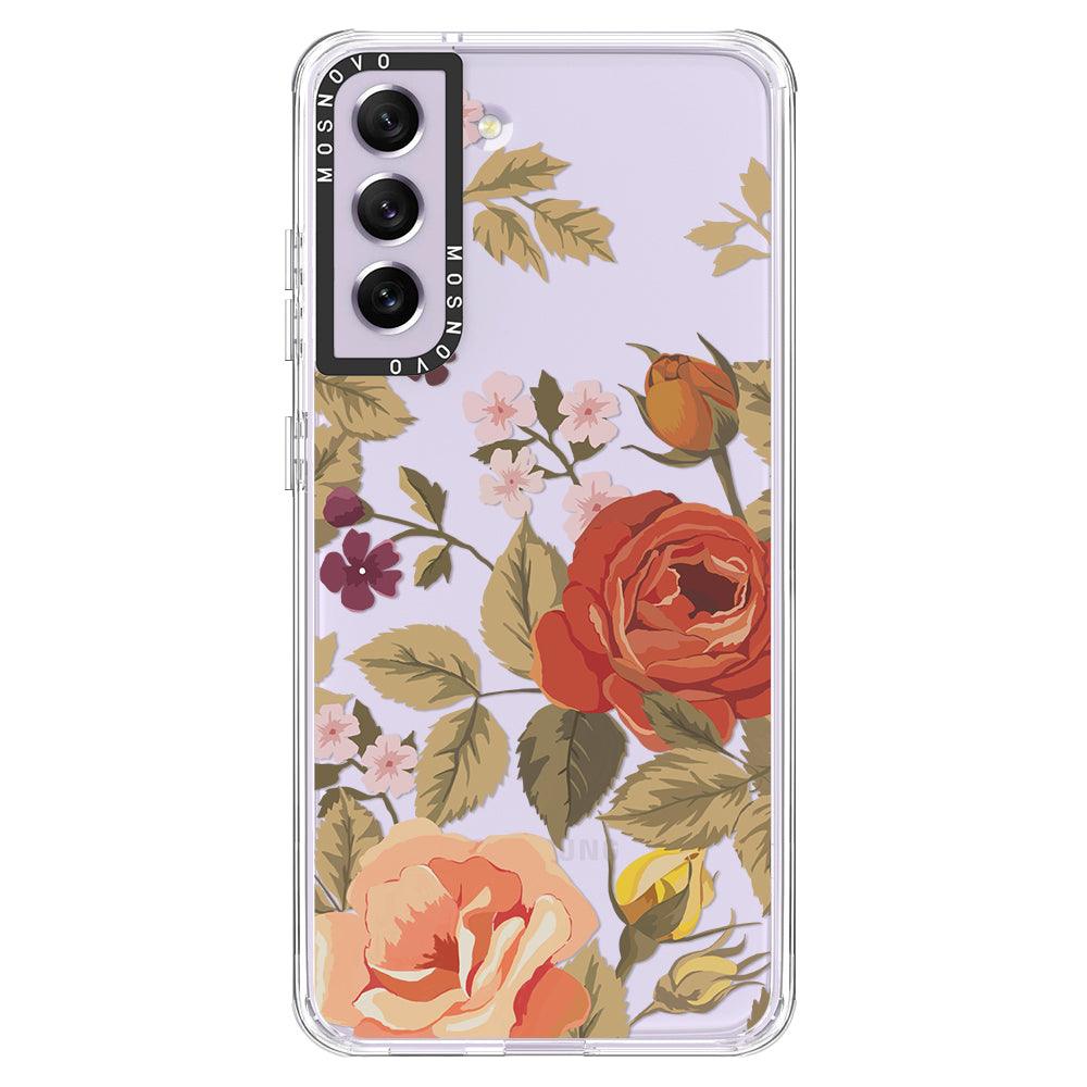 Vintage Floral Phone Case - Samsung Galaxy S21 FE Case