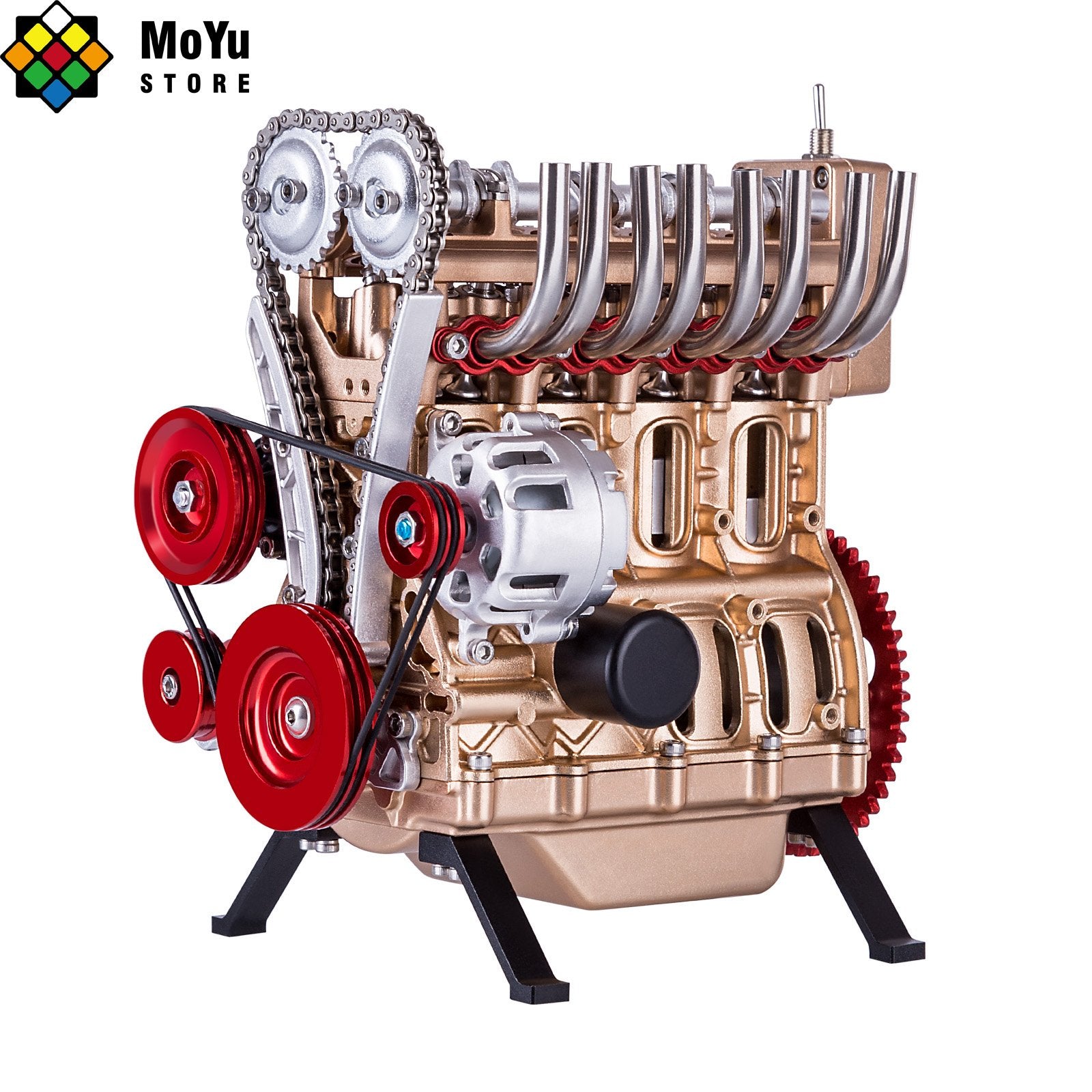 Teching 3D Assembly Adult 300+pcs Car Engine Model Toys Mini Inline 4 cylinders Engine Education