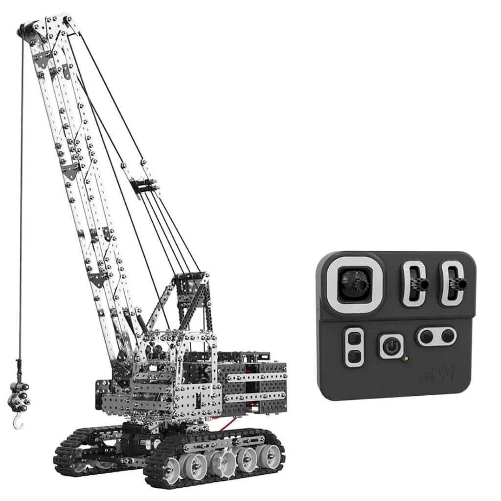 2152Pcs DIY Assembly Stainless Steel 2.4G 12CH Crane RC Crawler Crane Toy