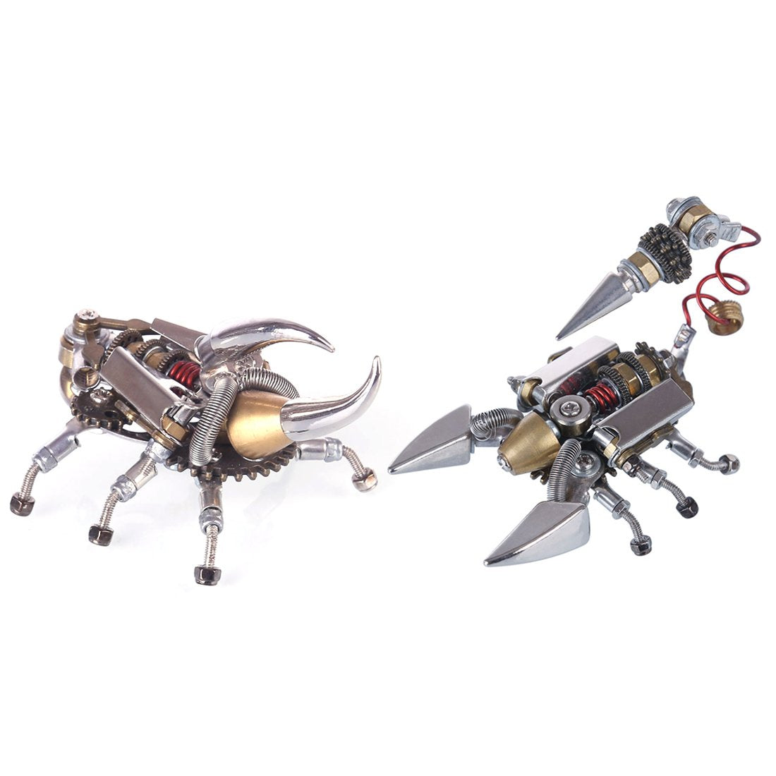 2pcs DIY Metal 3D Desert Scorpion Longhorn Assembly  Puzzle Model Kit