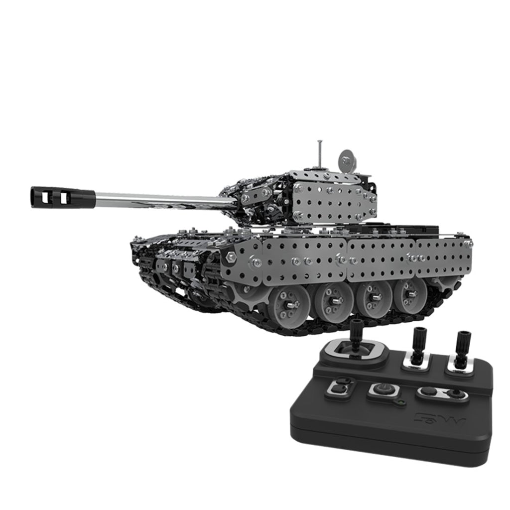 952Pcs DIY Assembly Metal  2.4G RC Tank Military Model Puzzle Toy