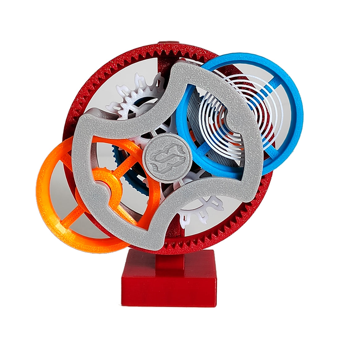 3D Printed Double-ring Flywheel Tourbillon Assembly Model