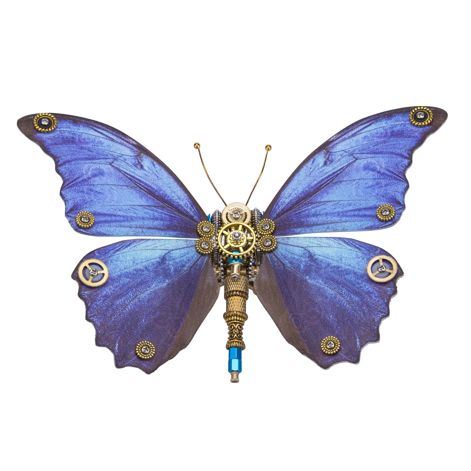 150PCS+ Steampunk Blue Morpho Menelaus 3D Metal Model DIY Kits