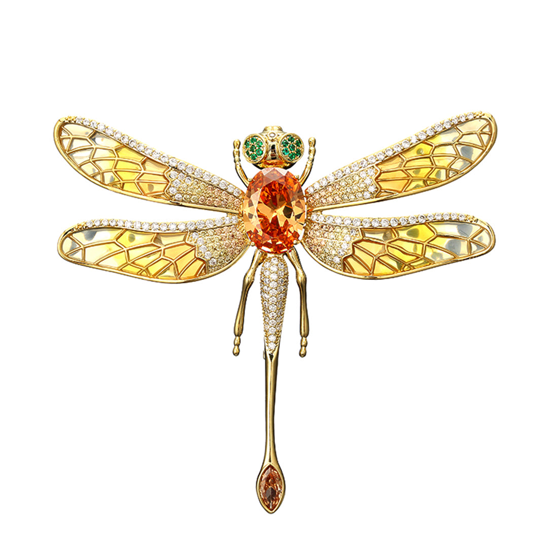 Vintage Gold Plating Spider Dragonfly Brooch