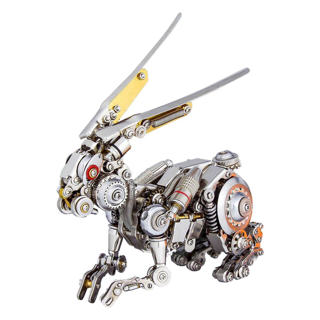 DIY Assembly Mechanical Metal 3D Rabbit Bunny Beast Fight with Monkey King Wukong Animal Model Jigsaw Puzzle Toy