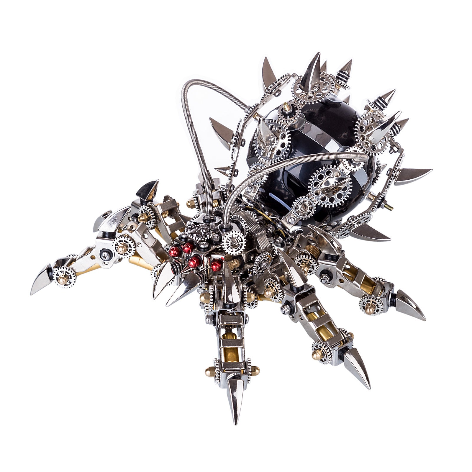 800pcs+ DIY 3D Metal Spider King Model Kit Bluetooth Speaker Assembly Difficult Puzzle