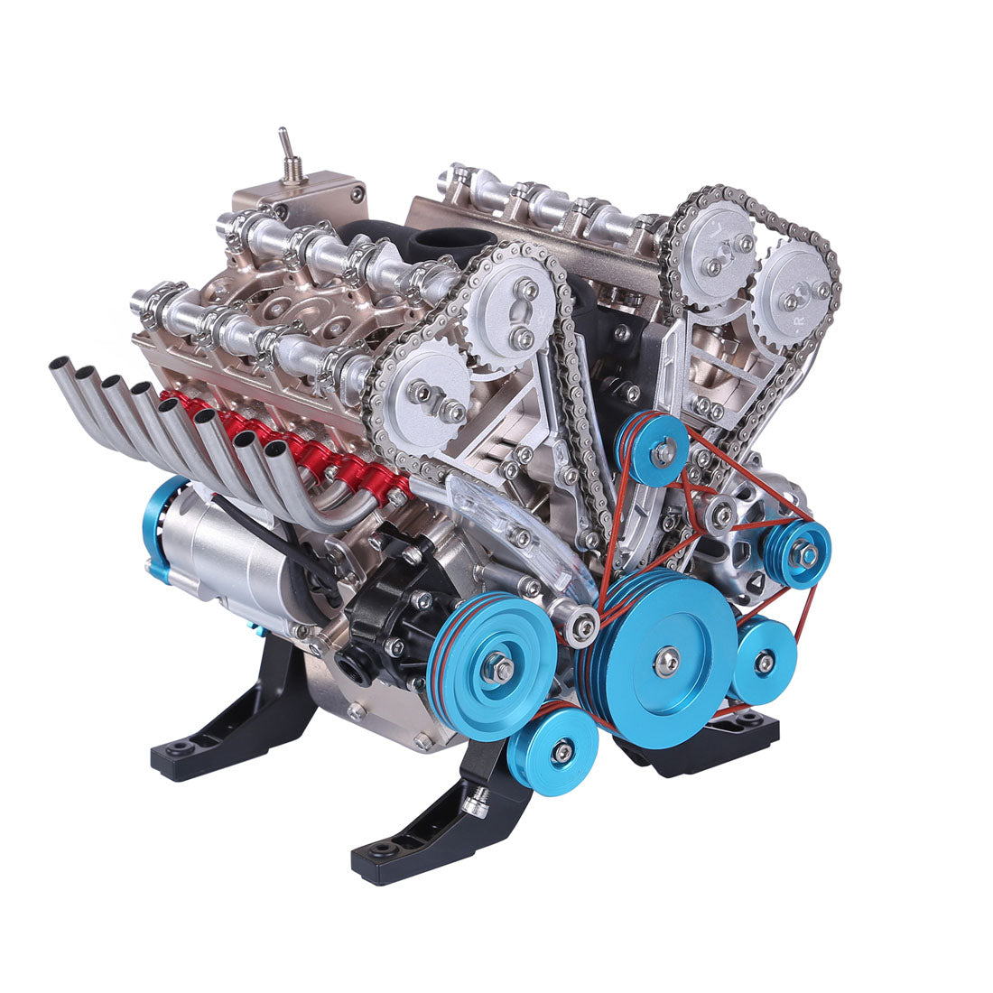 V8 Engine TECHING 3D Metal Mechanical Engine Model Science Experiment Boys Toy 500+Pcs