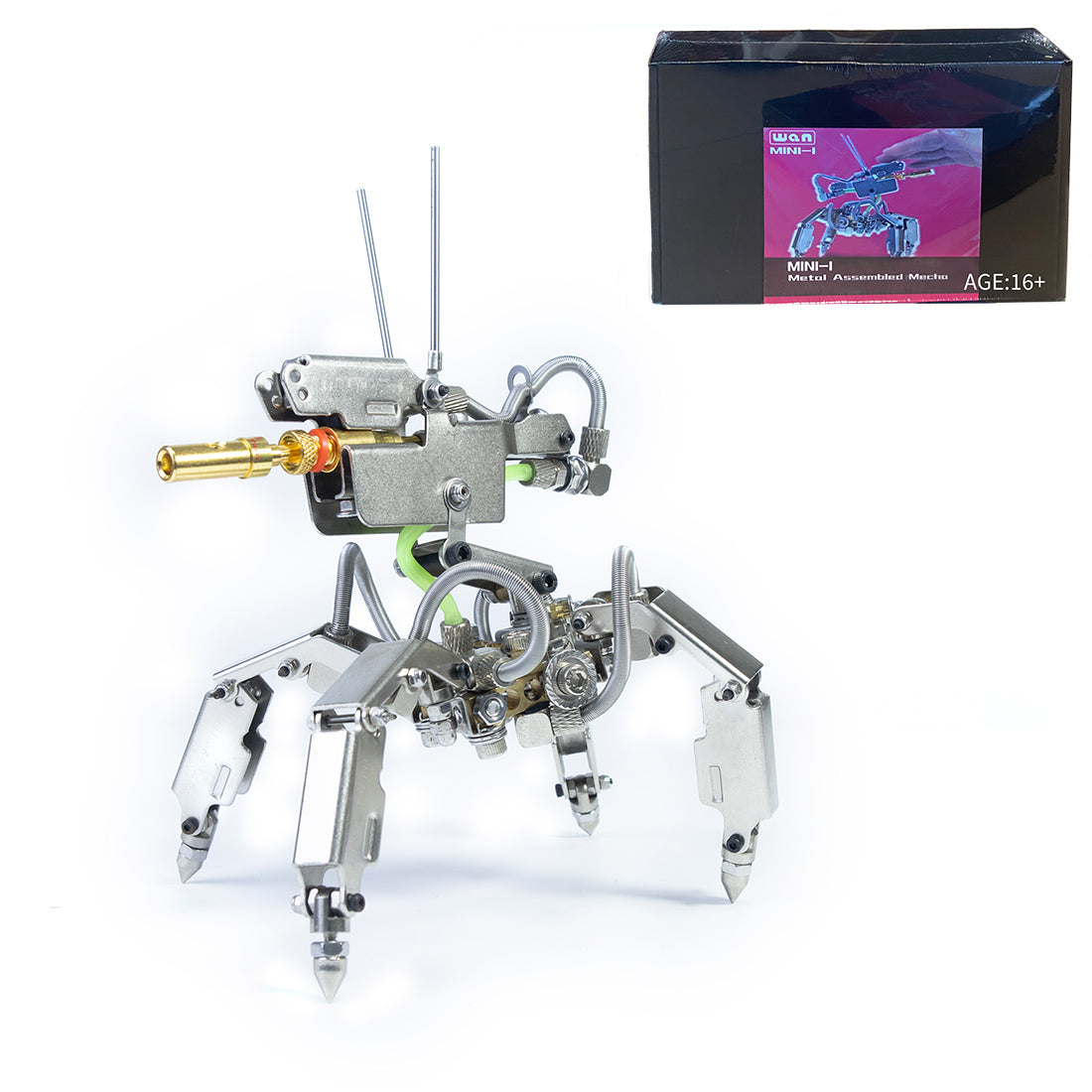 MINI-1 3 legged Future Mech Robot with Movable Joints Metal Model Kits 200+PCS