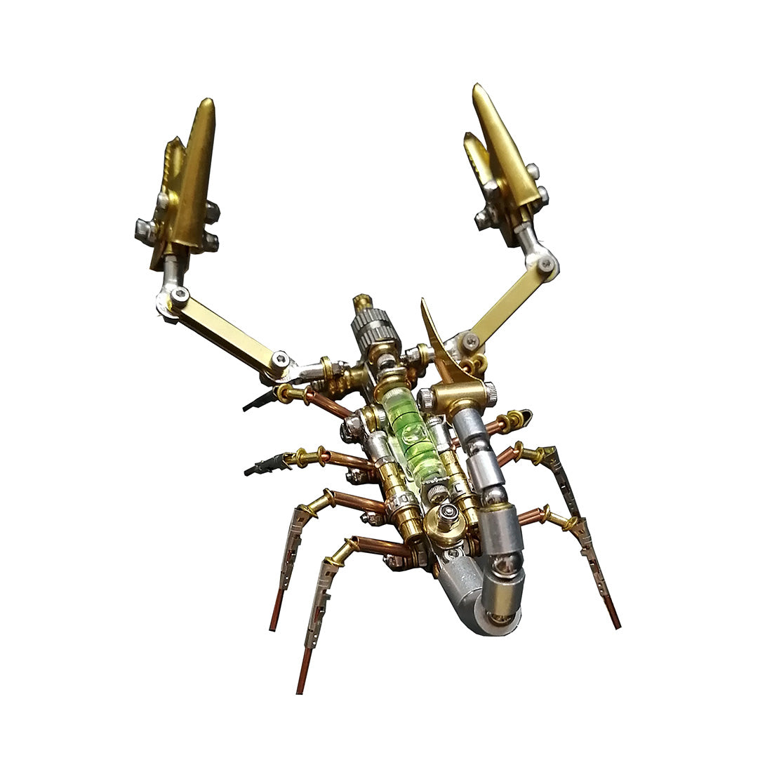 Brass Metal Scorpion Metal Model Kits with Green Lights