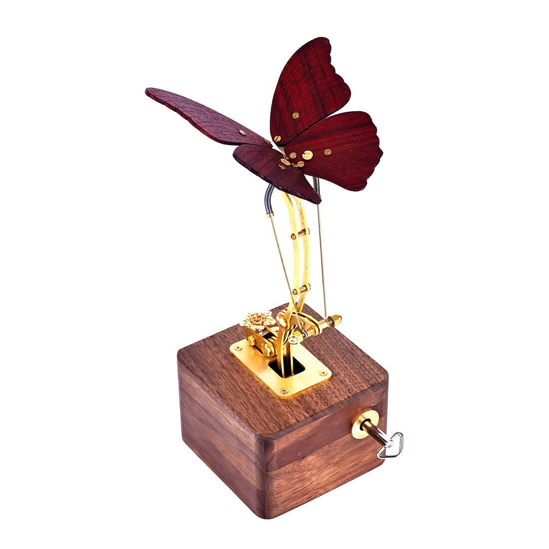 Steampunk Mechanical Butterfly Music Box Wooden Model Kits