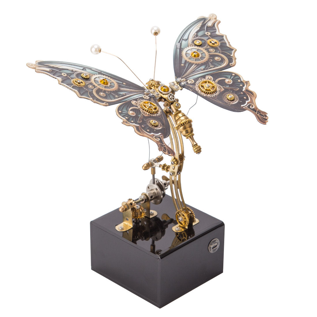 Mechanical 3D DIY Steampunk Butterfly Metal Model Building Kits with Music Box