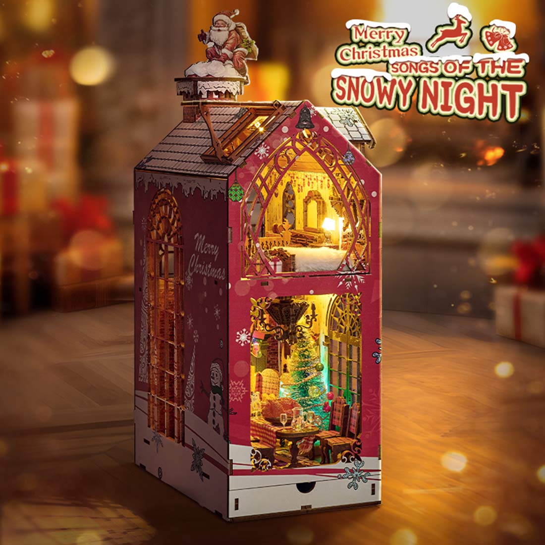 Merry Christmas Snowy Night Book Nook Kits 2024