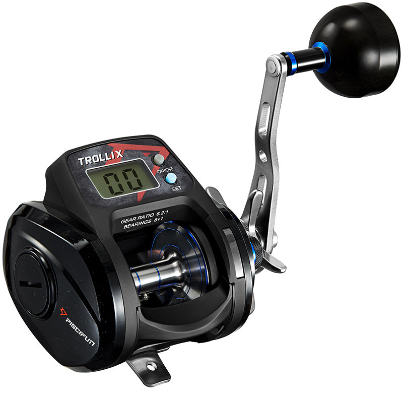 Piscifun Trollix LCD Line Counter Digital Reel, 6.2:1 Trolling Fishing Reel