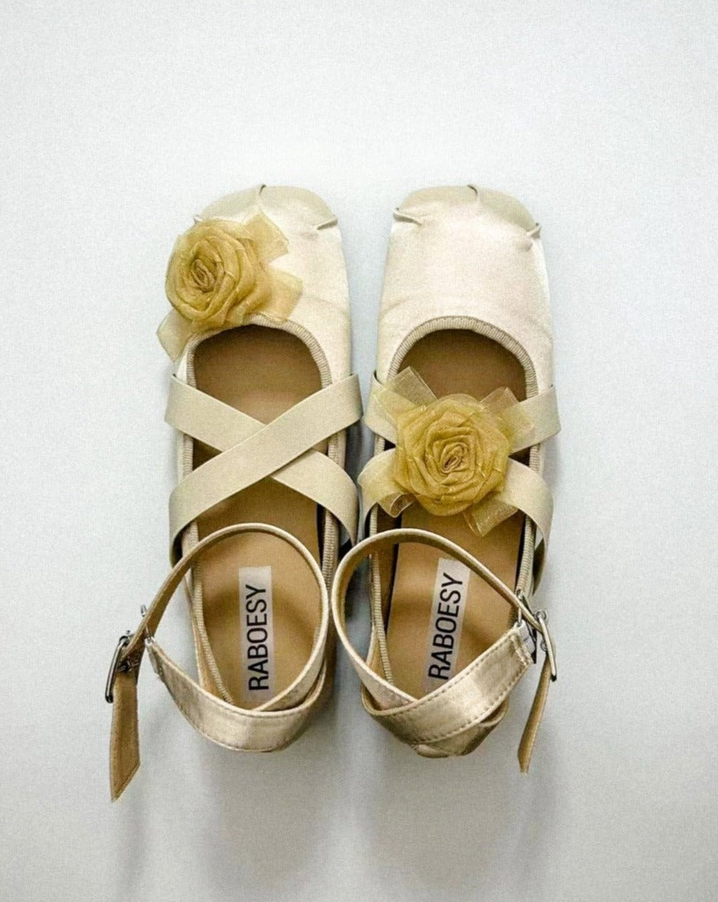 Asymmetrical Flower Ballet Flats