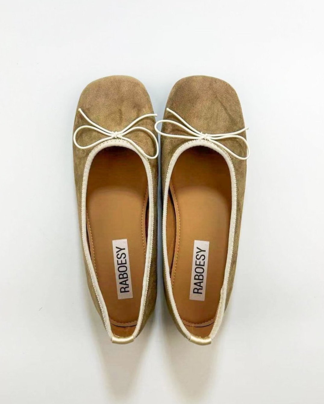 Suede Round Toe Flats