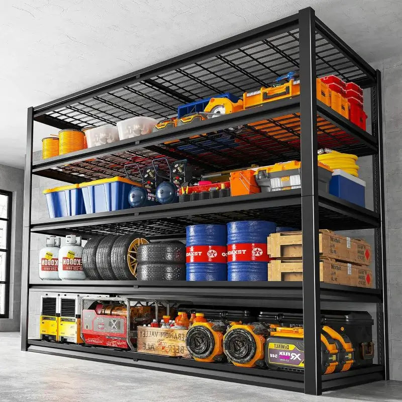 REIBII 55.2" W Garage Shelving Heavy Duty Garage Storage Shelves 3000LBS