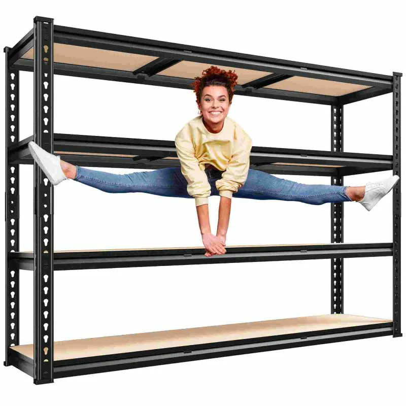 REIBII Widen Adjustable Garage Shelving Units, 1800 Lbs Metal Storage Shelves