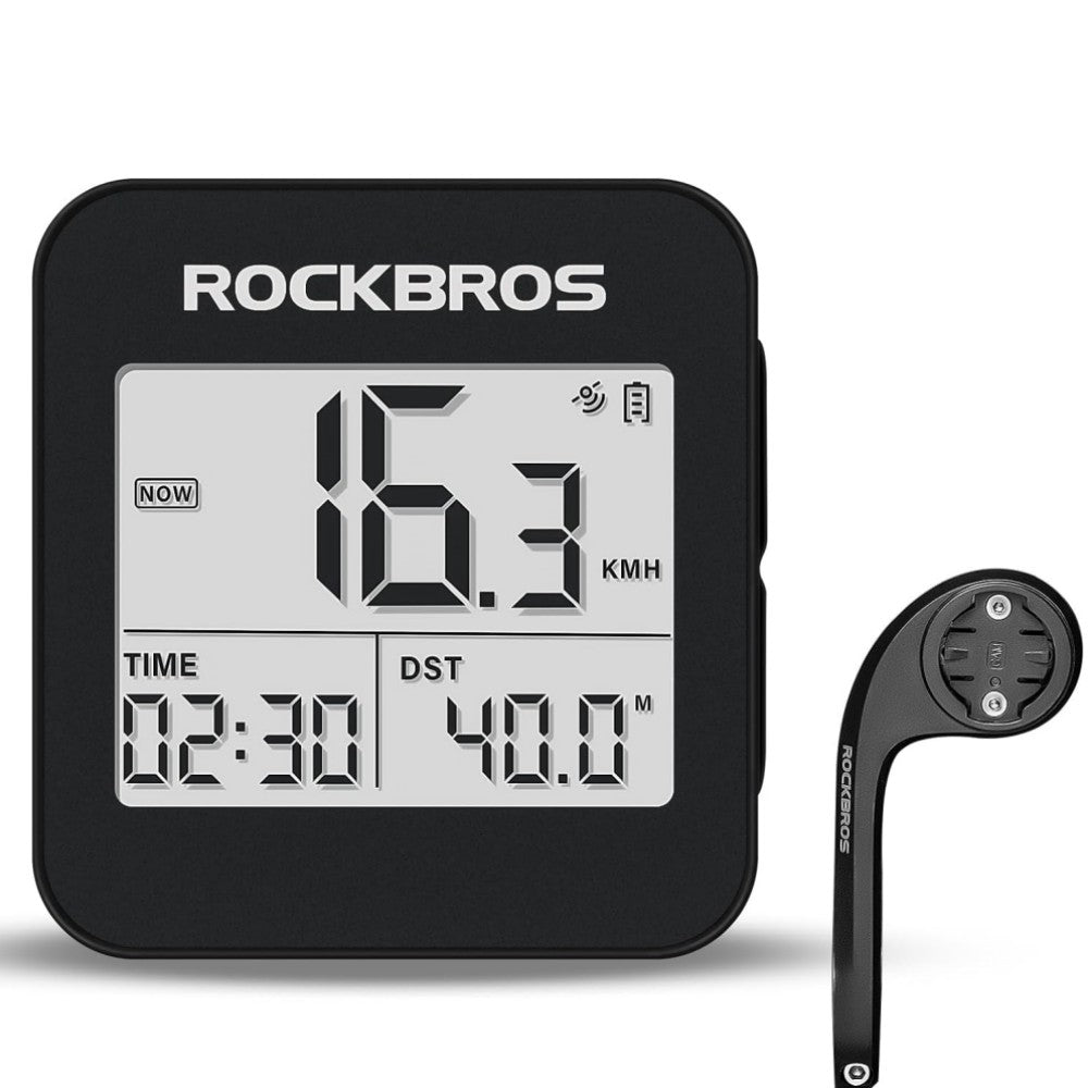 ROCKBROS GPS Bike Computer Accurate Wireless Speedometer with Backlight