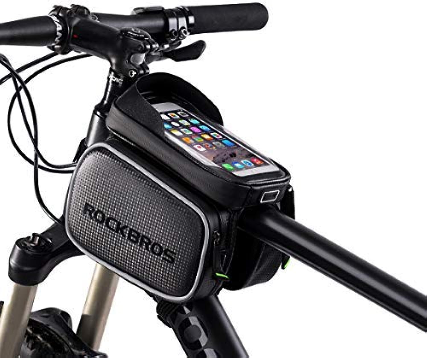 ROCKBROS Waterproof Bike Top Tube Bag - Phone Bag for 6.2” & Under