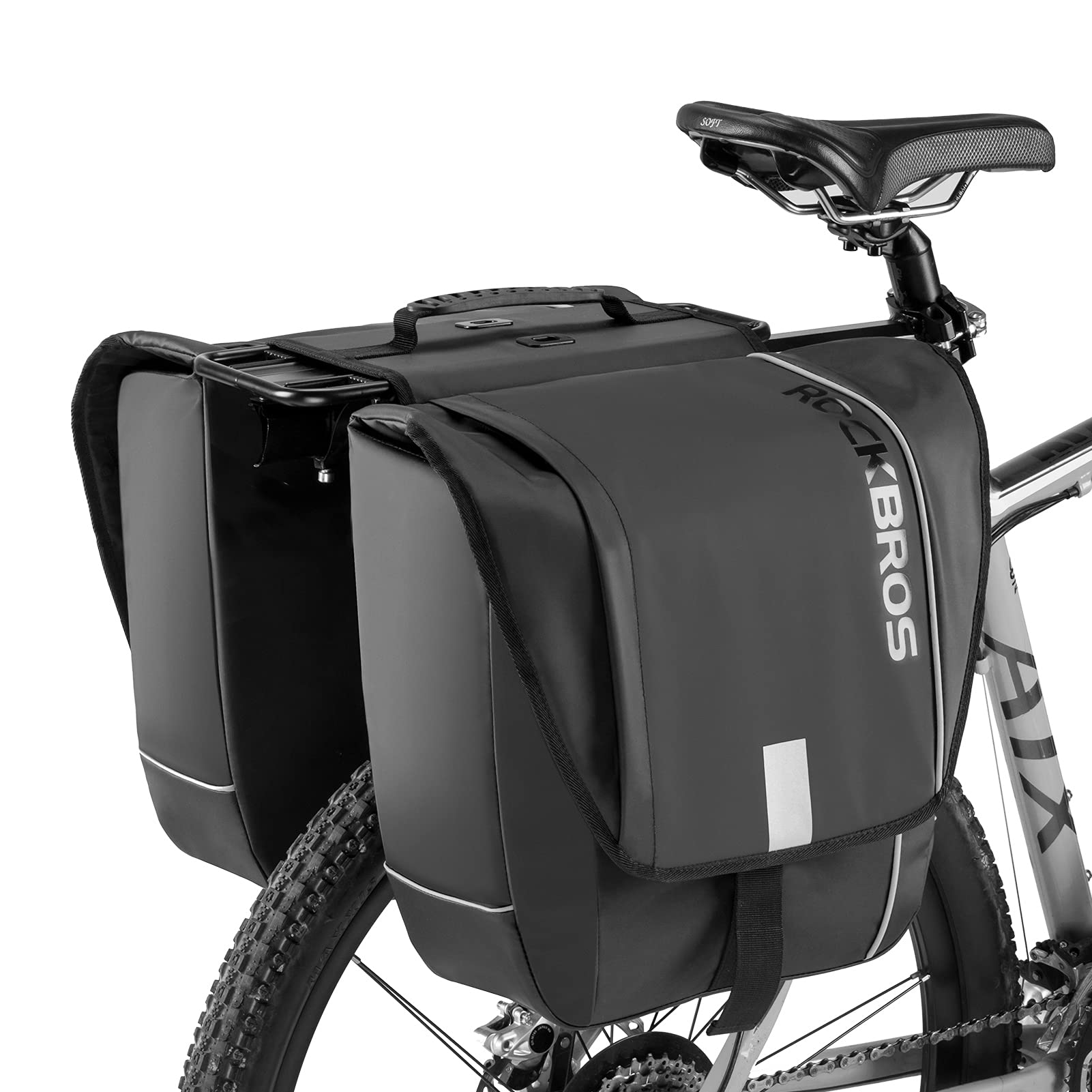 ROCKBROS 30L Bike Rear Rack Panniers Bags for Bicycles Waterproof