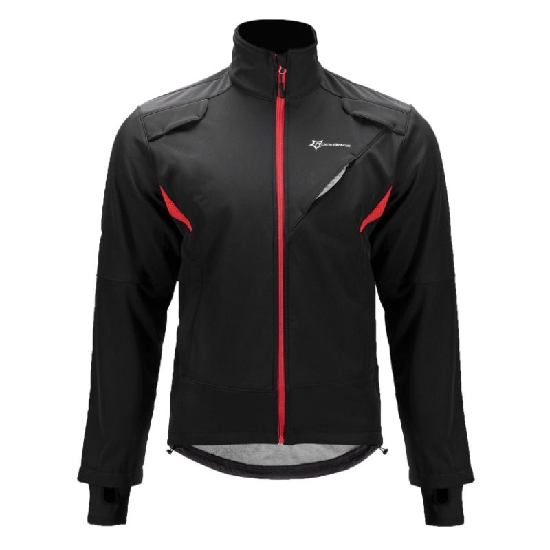 ROCKBROS Winter Cycling Jacket Thermal Fleece Windproof Jacket Running Biking Hiking