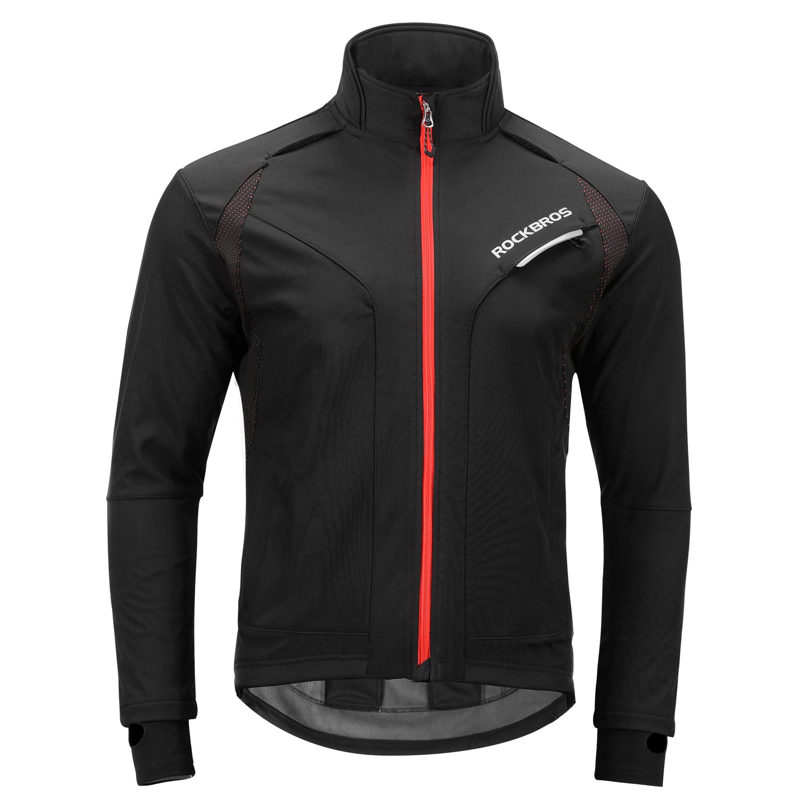 ROCKBROS Men's Winter Cycling Jacket - Thermal Windproof for Biking, Running, Hiking