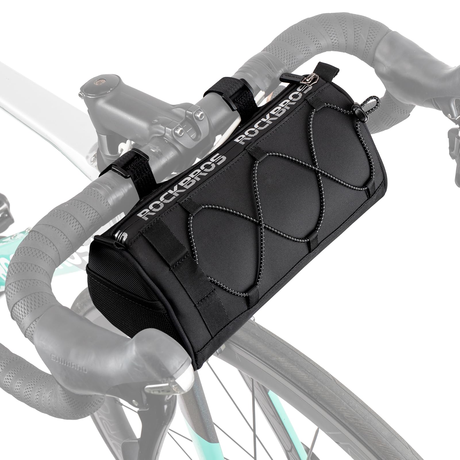 ROCKBROS 1.5L Bike Handlebar Bag - Reflective Front Handlebar Bag for MTB  Road Bikes