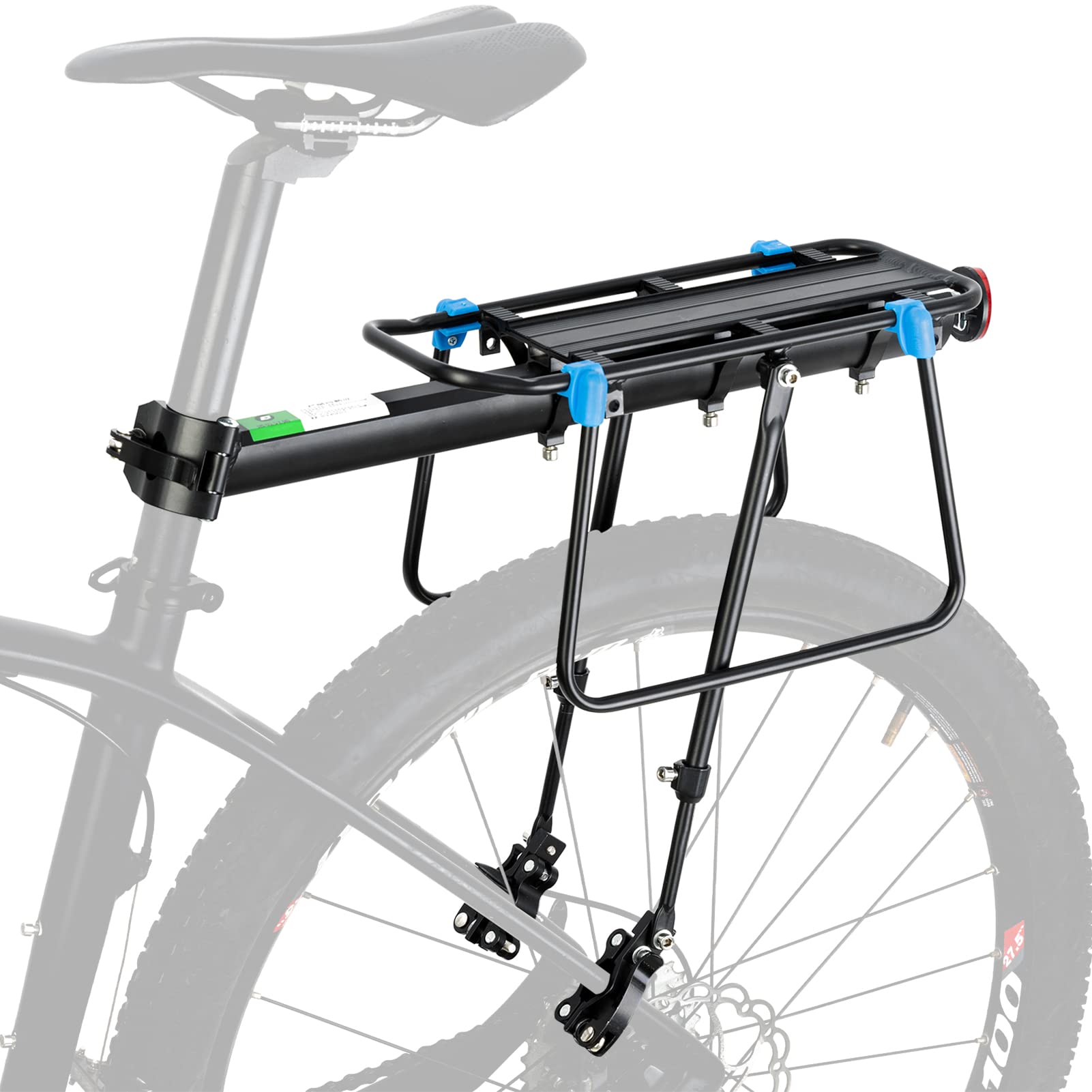 ROCKBROS Quick Release Rear Bike Rack, Aluminum Alloy Cargo Rack for Mountain Bikes