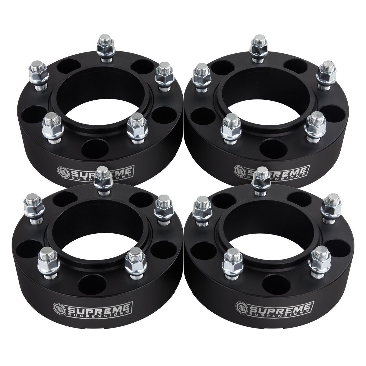 2007-2021 Toyota Tundra 2WD 4WD Wheel Spacers (Hub Centric) Black (x4) Piece 1.5" Spacer