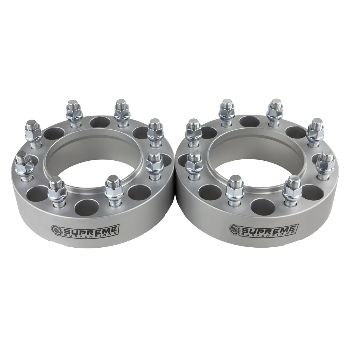 2005-2022 Ford F250 2wd 4wd Front Wheel Spacers Only (Hub Centric) Silver (x2) Piece 1.5" Spacer