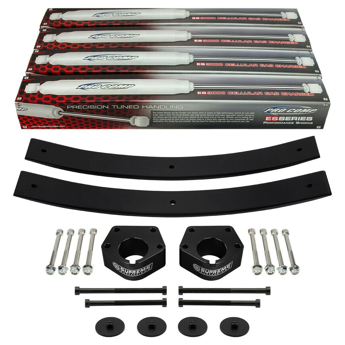 2.5" Front + 2" Rear Full Lift Kit Shocks Fits 1993-1998 Toyota IFS T100 4WD Front/Rear Lift 2.5" / 2"