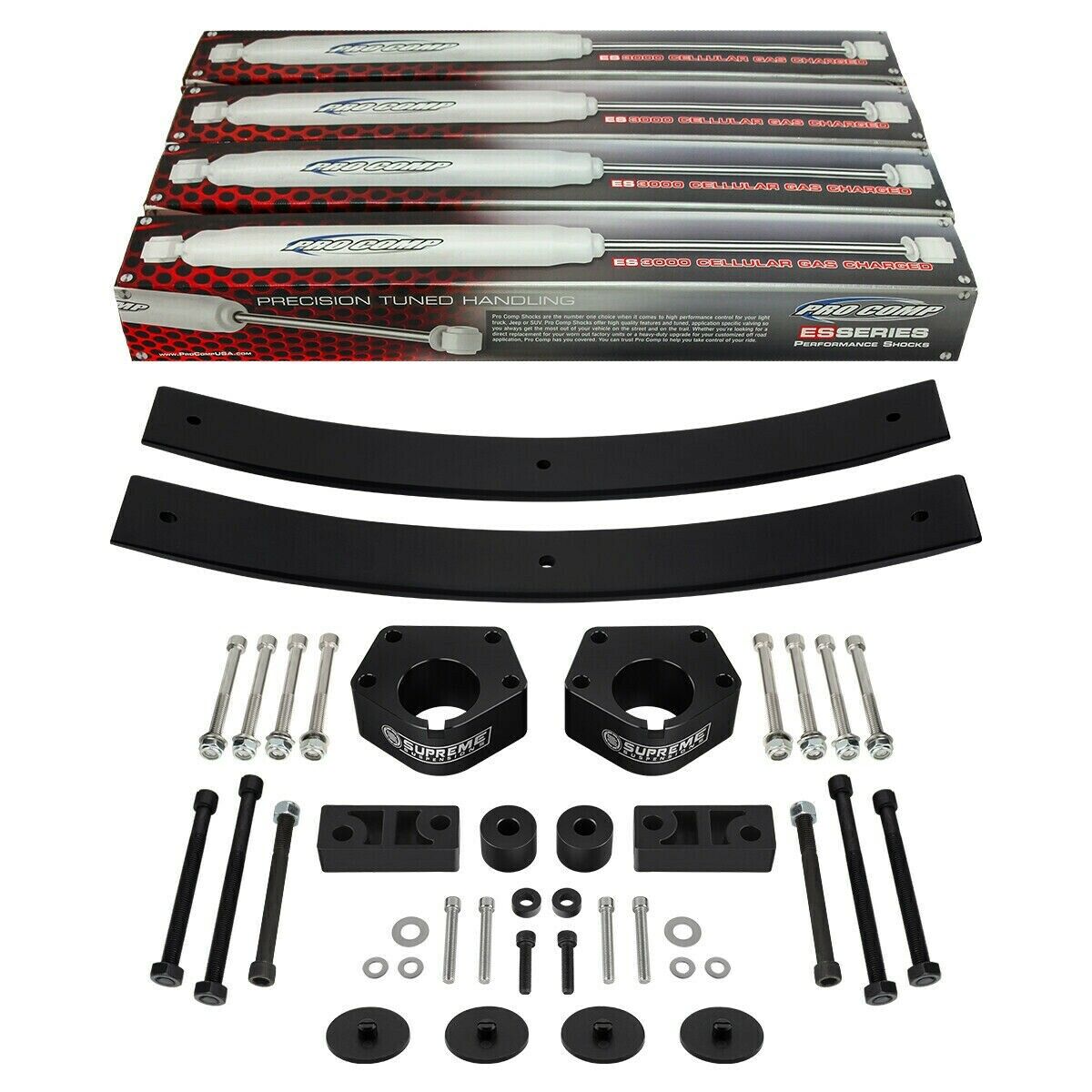 3" Front + 2" Rear Full Lift Kit Includes Shocks Differential Drop Fits 1993-1998 Toyota IFS T100 Front/Rear Lift 3" / 2"