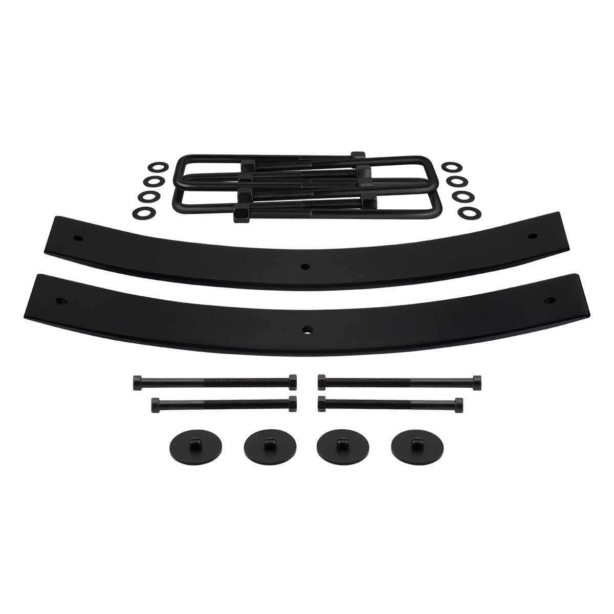 1.5"-2" Rear Level Lift Kit Add-A-Leafs + U-bolts For 1988-1999 Chevy GMC K1500 4WD Size 21.5" Short Add-A-Leaf