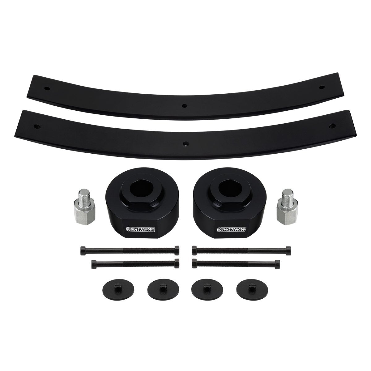 2" Front Lift Spring Spacers + 2" Rear Lift Short Add-A-Leaf Springs For 1983-1996 Ford Ranger Black