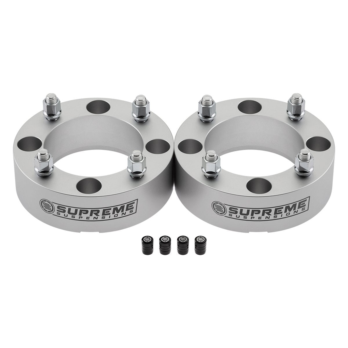 1994-2000 Kawasaki Mule 2500 Lug Centric Wheel Spacers / NEW PREMIUM TIRE VALVE CAPS 2pc Kit: Front or Rear Spacer Thickness 1.5 Inch Thick