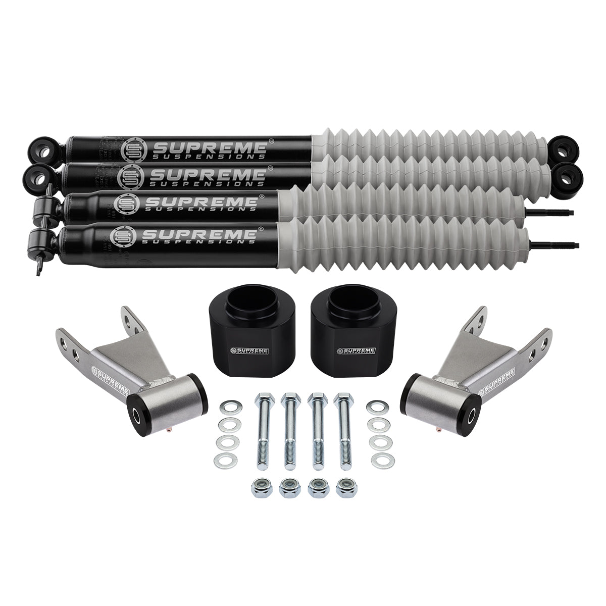 1984-2001 Jeep Cherokee XJ Full Suspension Lift Kit with Supreme Suspensions MAX Performance Shocks 2WD 4WD Front Lift 3" + Rear Lift 2"