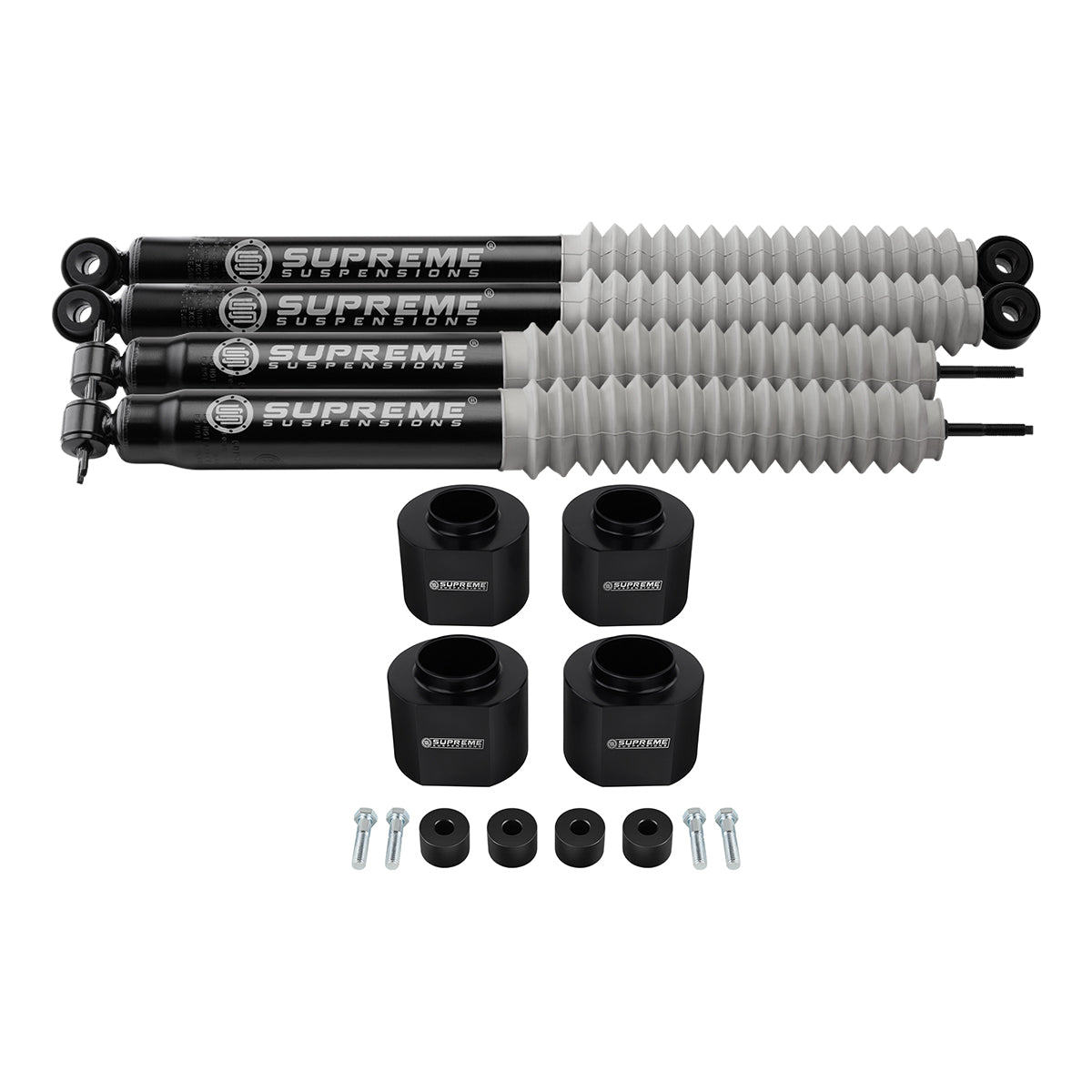 1993-1998 Jeep Grand Cherokee ZJ Full Suspension Lift Kit with Transfer Case Drop Kit & MAX Performance Shock Absorbers 4WD Front Lift 3" + Rear Lift 2"