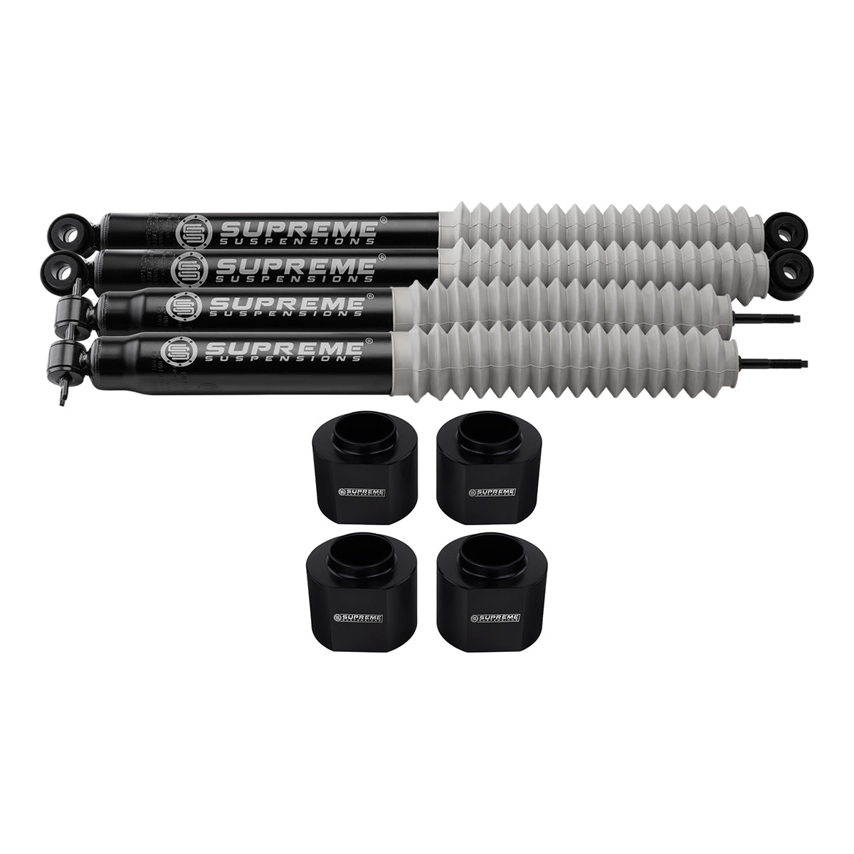 1997-2006 Jeep Wrangler TJ Full Suspension Lift Kit with Max Performance Shocks 2WD 4WD Front 2" + Rear 2"