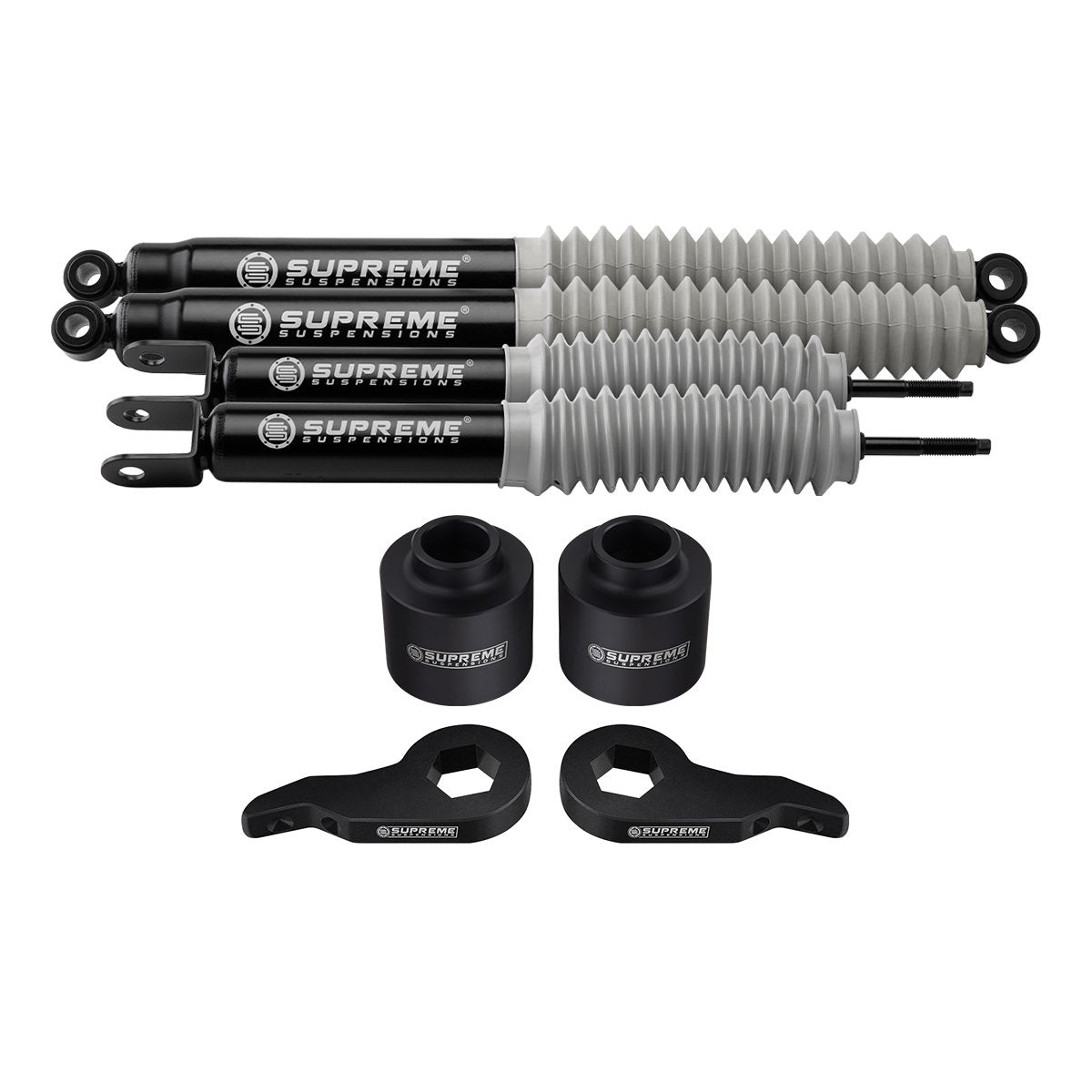 2000-2006 Chevrolet Tahoe Full Suspension Lift Kit with MAX Performance Shock Absorbers 2WD 4WD Front Lift Adjustable from 1" to 3" + Rear Lift 3"