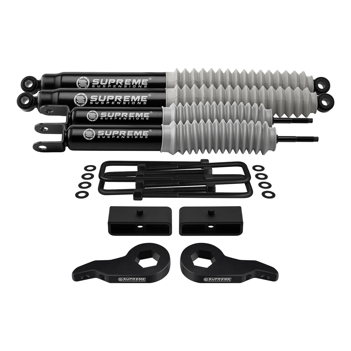 1999-2007 Chevrolet Silverado 1500 4WD Full Suspension Lift Kit with MAX Performance Shocks Front Lift 1" - 3" + Rear Lift 1.5"