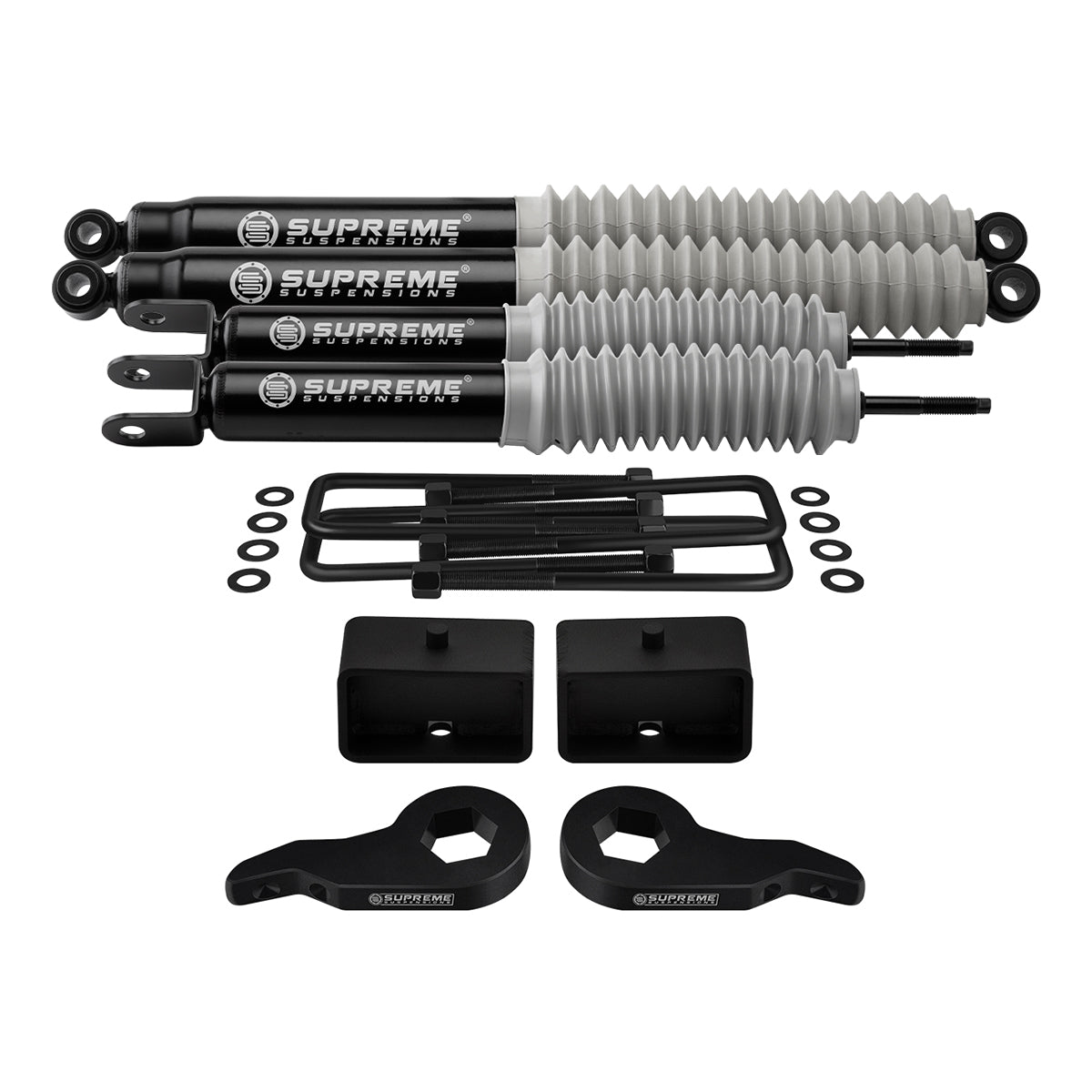 1999-2007 Chevrolet Silverado 1500 4WD Full Suspension Lift Kit with MAX Performance Shocks Front Lift 1" - 3" + Rear Lift 3"