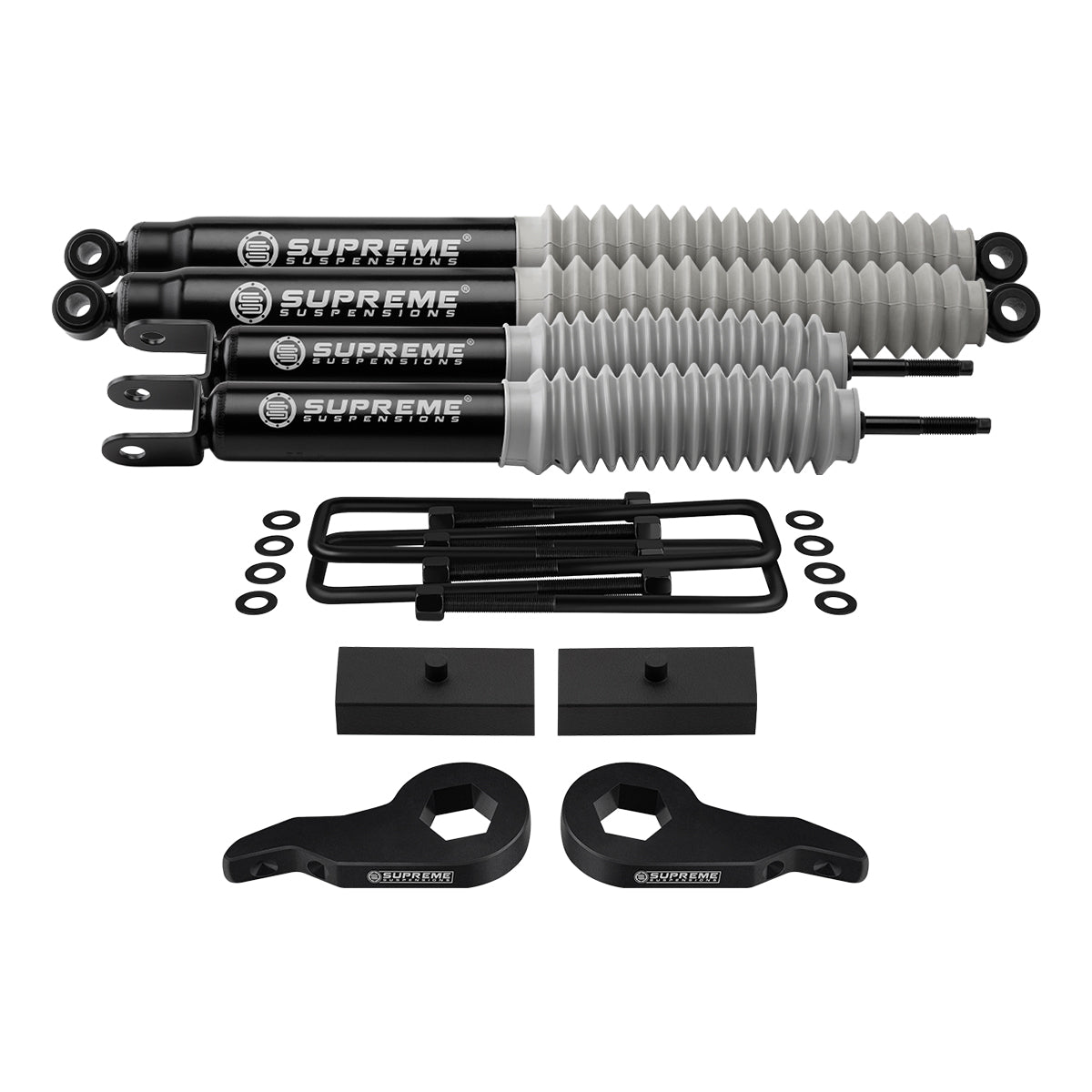 1999-2007 Chevrolet Silverado 1500 4WD Full Suspension Lift Kit with MAX Performance Shocks Front Lift 1" - 3" + Rear Lift 1"