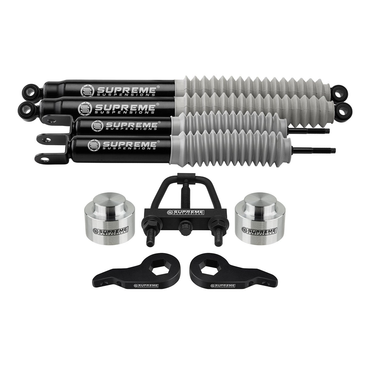 2000-2006 Chevrolet Suburban 1500 Full Suspension Lift Kit MAX Performance Shocks 4WD / 6-Lug / Torsion Tool Included Front Lift Adjustable from 1" to 3" + Rear Lift 2"