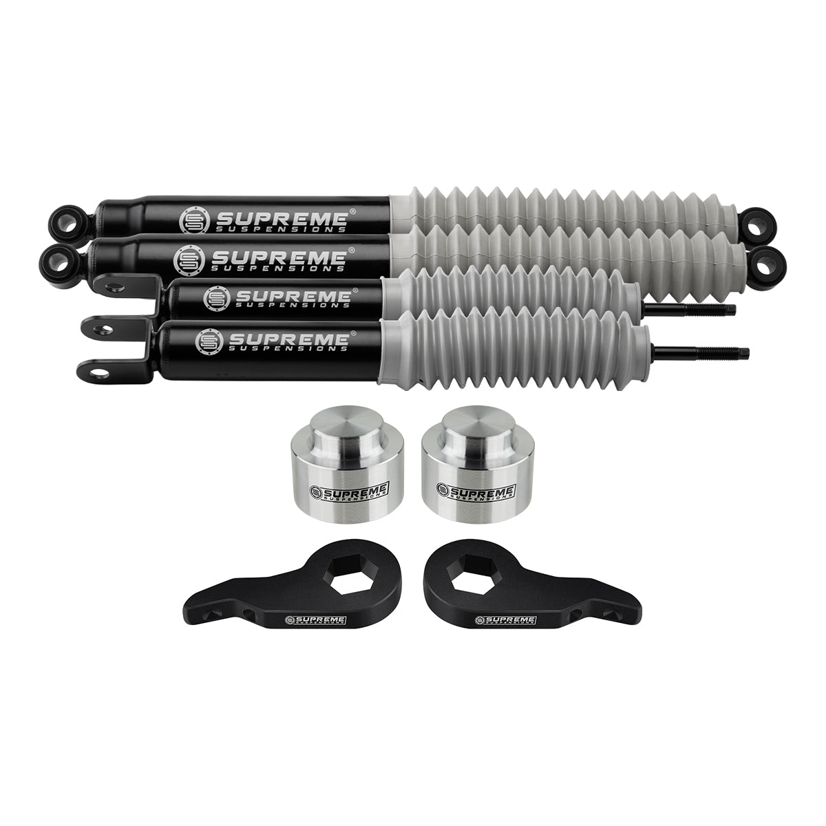 2000-2006 Chevrolet Suburban 1500 Full Suspension Lift Kit with MAX Performance Shocks 4WD / 6-Lug Front Lift Adjustable from 1" to 3" + Rear Lift 2"