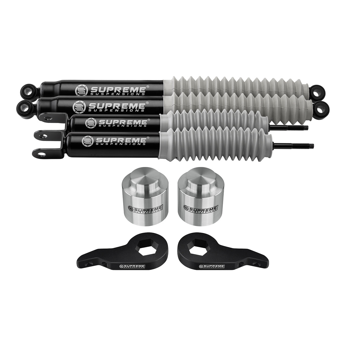 2000-2006 GMC Yukon 1500 Full Suspension Lift Kit with MAX Performance Shocks 2WD 4WD / 6-LUG Front Lift Adjustable from 1" to 3" 3"